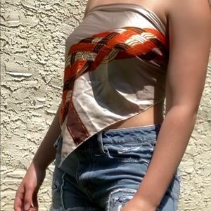 Vintage scarf top